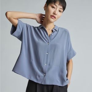 Everlane Silk Short-Sleeve Square Shirt